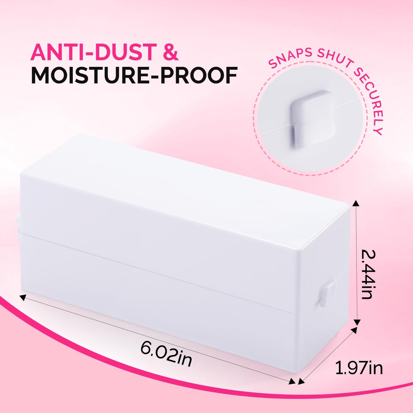 MelodySusie Nail Drill Bits Holder, 48 Holes Case, Portable Dustproof Displayer Organizer Container, Nail Tech Professional Nail Art Tool, Travel Salon Home, Clear (Drill Bits Not Included)
