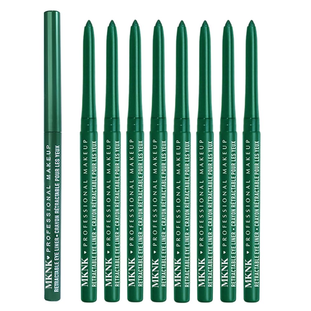 Retractable Creamy Eyeliner & Eyeshadow Sticks - Ultra Pigmented Matte Finish | 4 Pcs in Black, White, Brown, Blue, Purple, Green, Gray