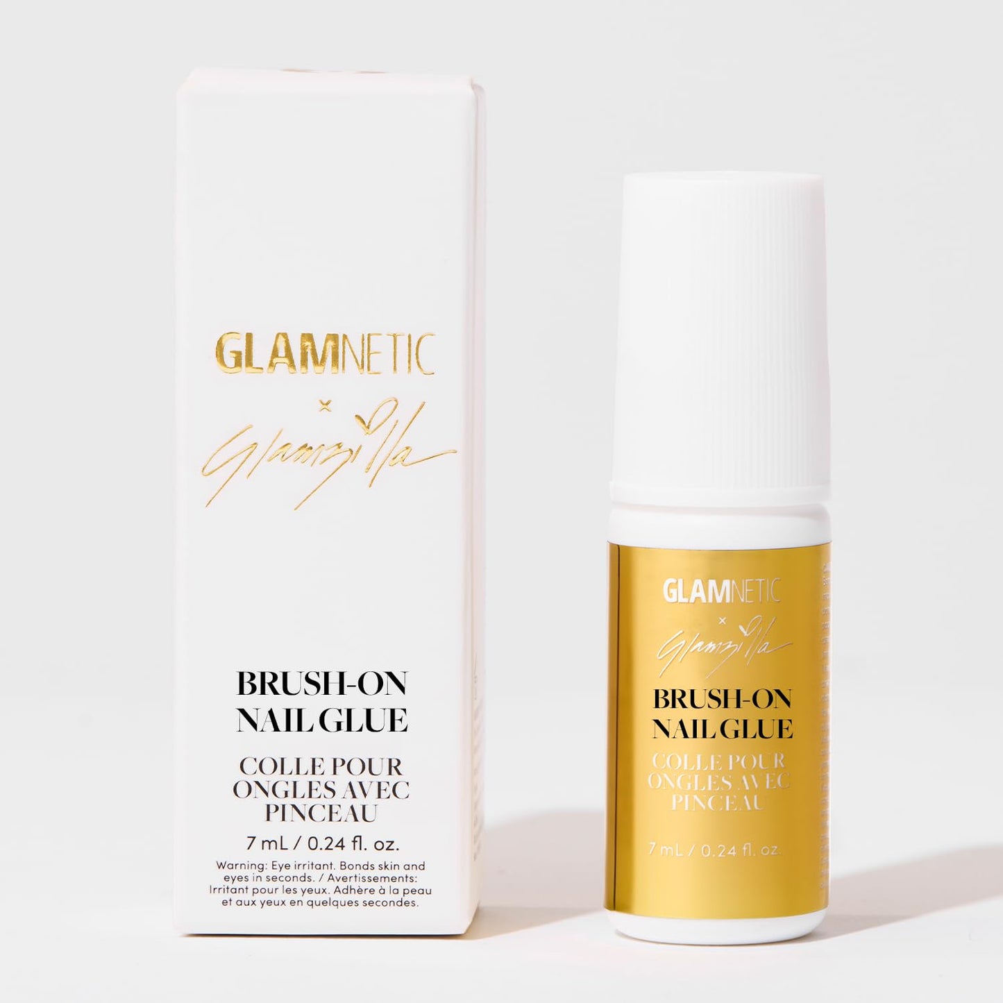 Glamnetic Super Strong Brush-On Nail Glue - Mess-Free Applicator, Vegan | Durable & Long-Lasting | 0.24 fl. oz.