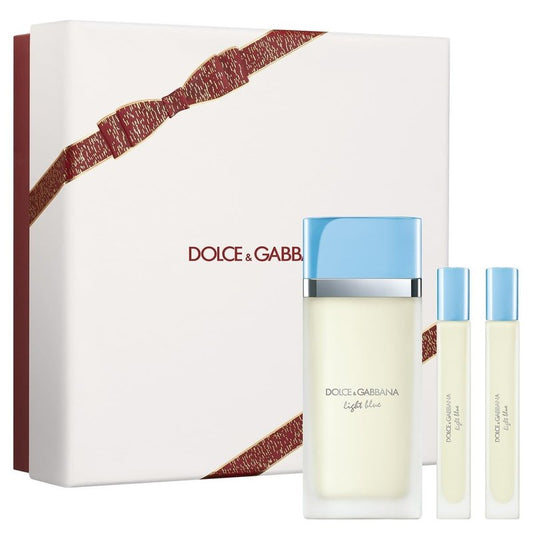 Light Blue by Dolce and Gabbana for Women - 3 Pc Gift Set 3.3oz EDT Spray, 2 x 0.33oz EDT Spray (Mini)