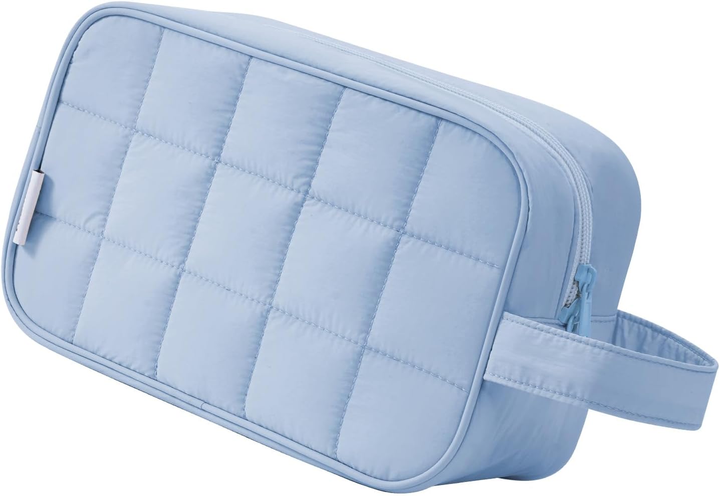 Travel Toiletry Bag for Women - Stylish Dopp Kit with Mint Green Checkerboard Design | Cosmetic & Makeup Organizer