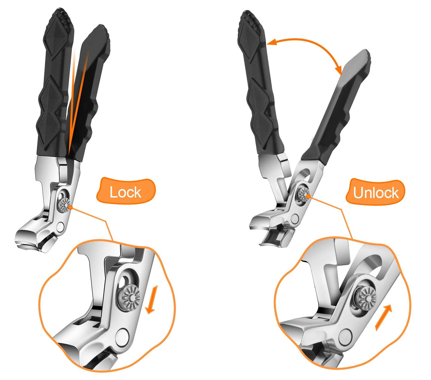 Toenail Clippers for Seniors – Non-Slip Long Handle, Curved Head & Ergonomic Design, Ideal for Arthritic Hands, Thick Nails, Men & Women, 18-Month Replacement Warranty