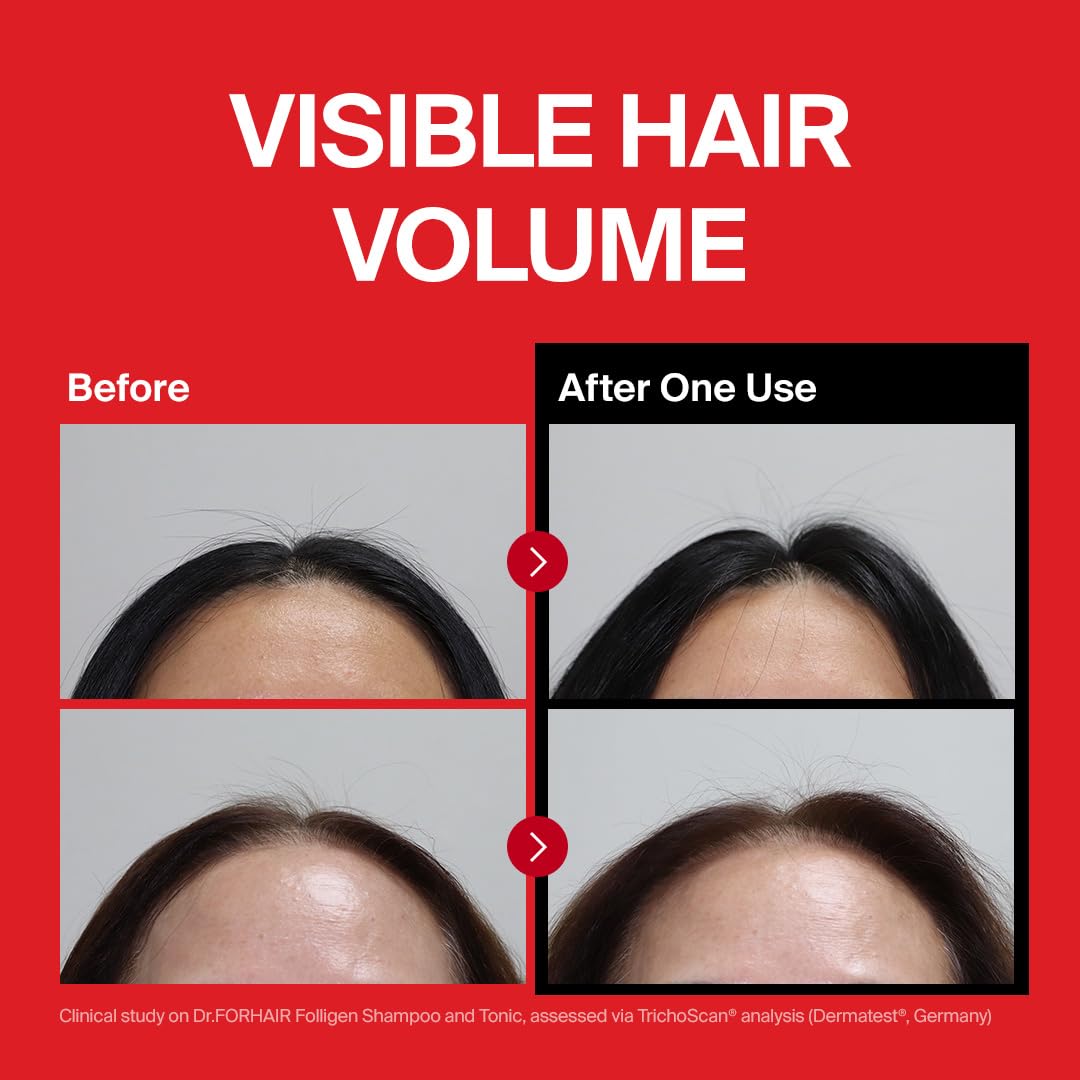 DR.FORHAIR Folligen Shampoo 16.91 fl oz | Korean Hair Care | Clarifying Scalp Shampoo | Fuller-Looking Hair