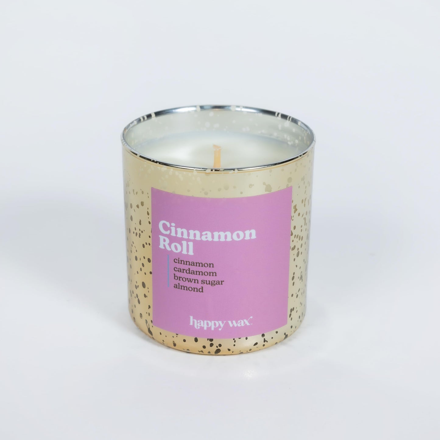 Happy Wax Calming Lavender All Natural Soy Wax 3 Wick Premium Scented Candle, Infused with Essential Oils for Relaxing, Stress Relief, and Aromatherapy