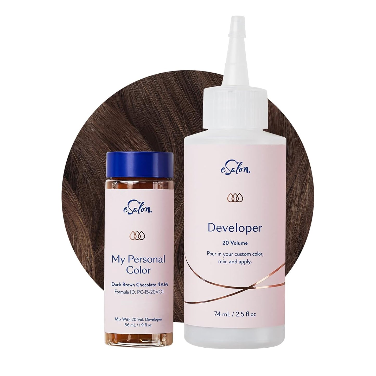 Permanent Hair Color Kit - Dark Blonde Copper Gold | Ammonia-Free Dye for 100% Gray Coverage