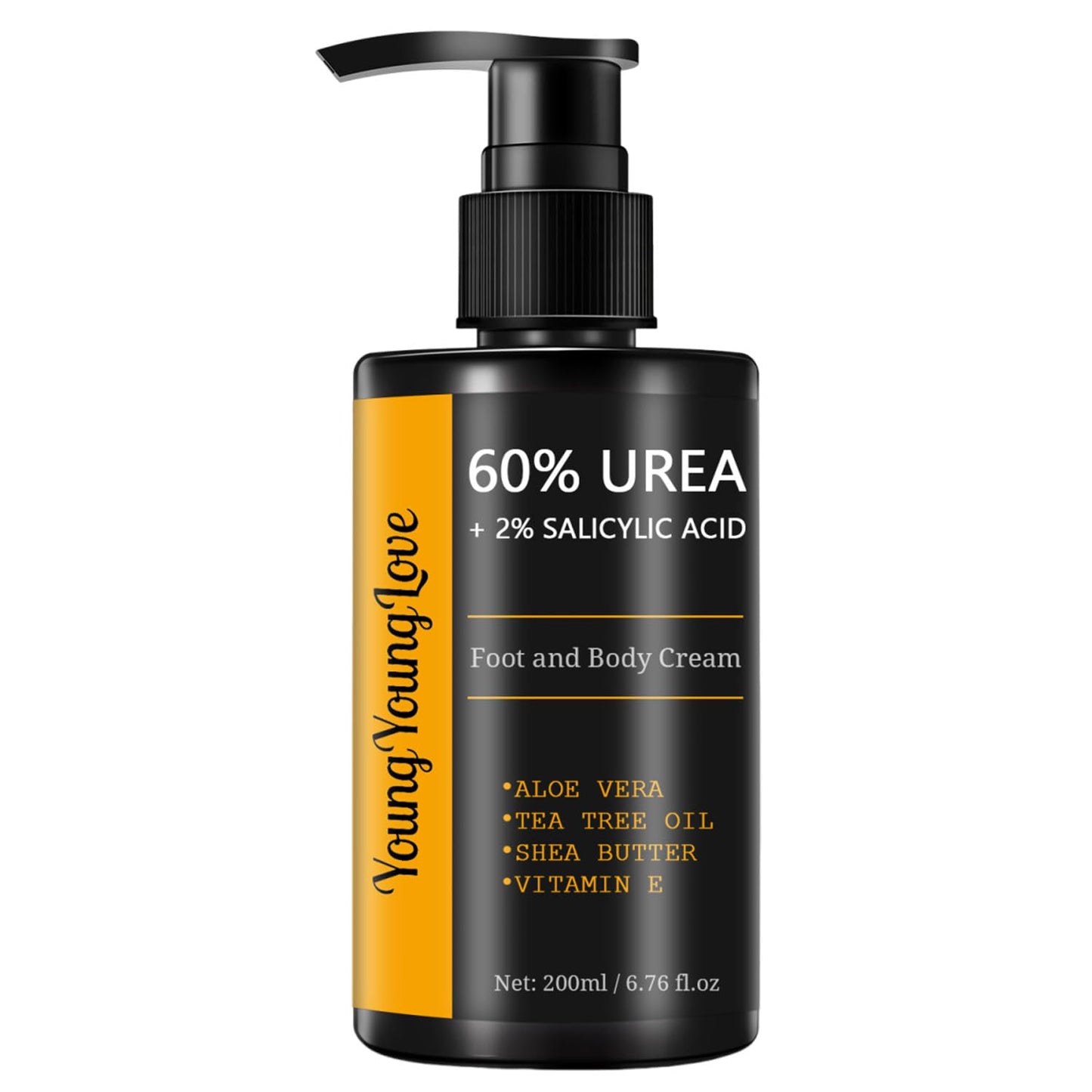 Urea Cream 60% with 2% Salicylic Acid - Fragrance-Free Moisturizing Lotion for Dry Cracked Skin | 6.76 OZ