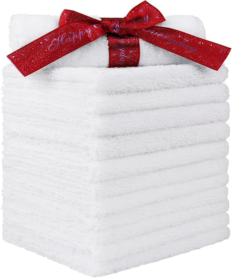 Quick Drying Face Towels - Super Absorbent Wash Cloths for Body & Face | Pink, Light Blue, Green, Navy Blue