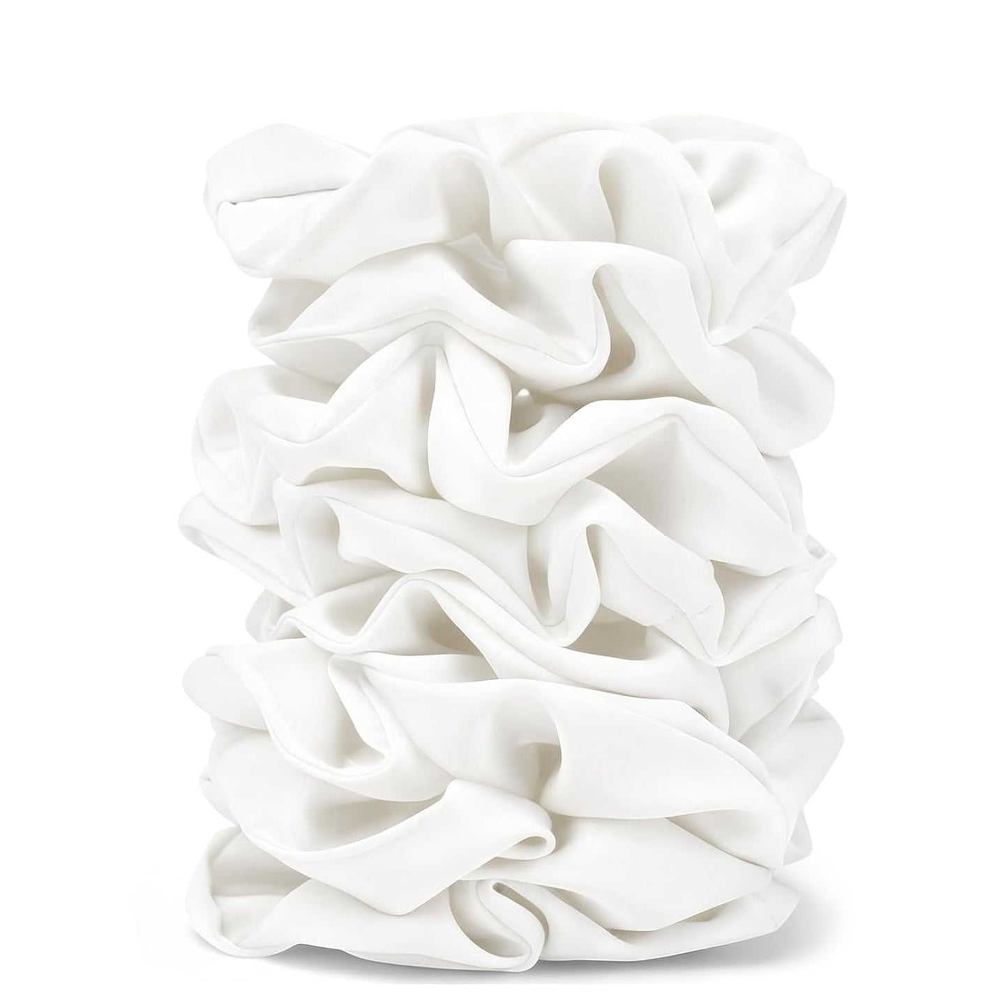 Satin Scrunchies for Women - 8PCS Black Silk Hair Ties | No-Crease, Frizz-Free Gentle Elastic Bands for All Hair Types