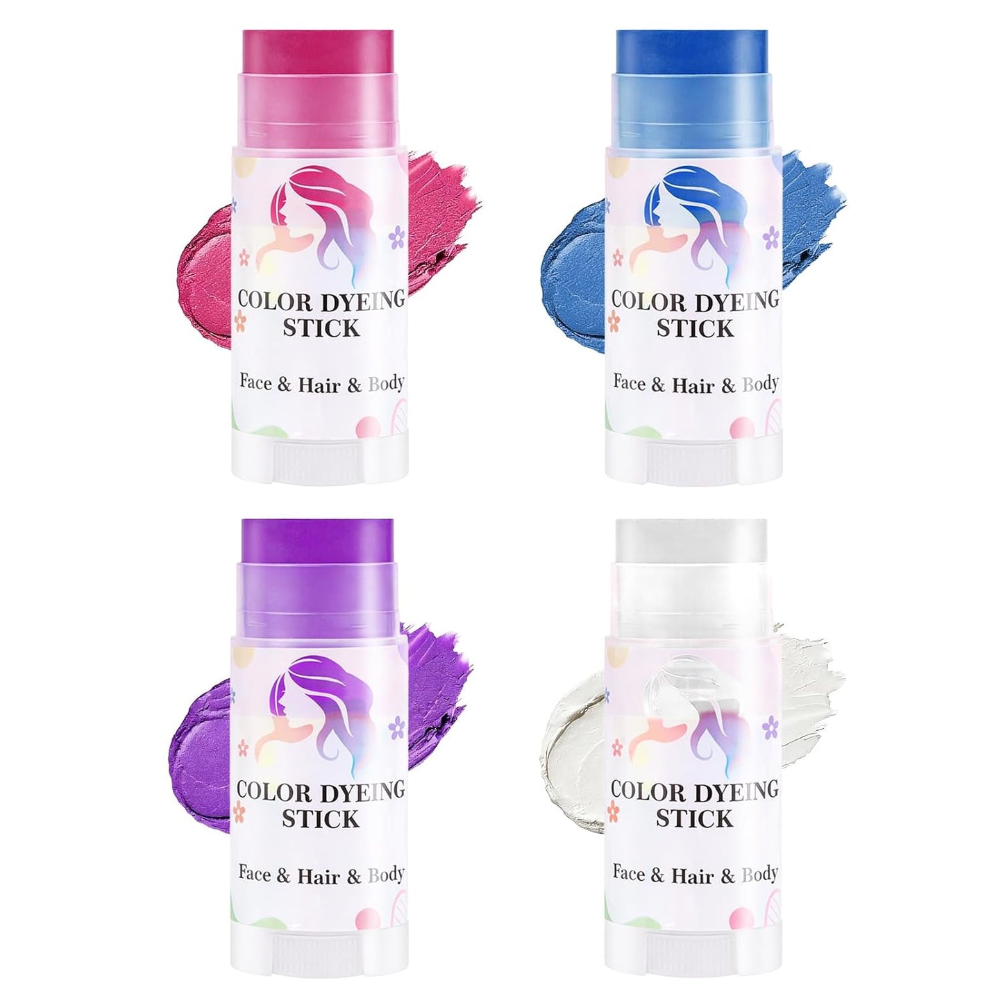 Temporary Pink Hair Color Stick - Waterproof & Washable Hair Dye for Festivals, Raves, Cosplay | Face & Body Paint
