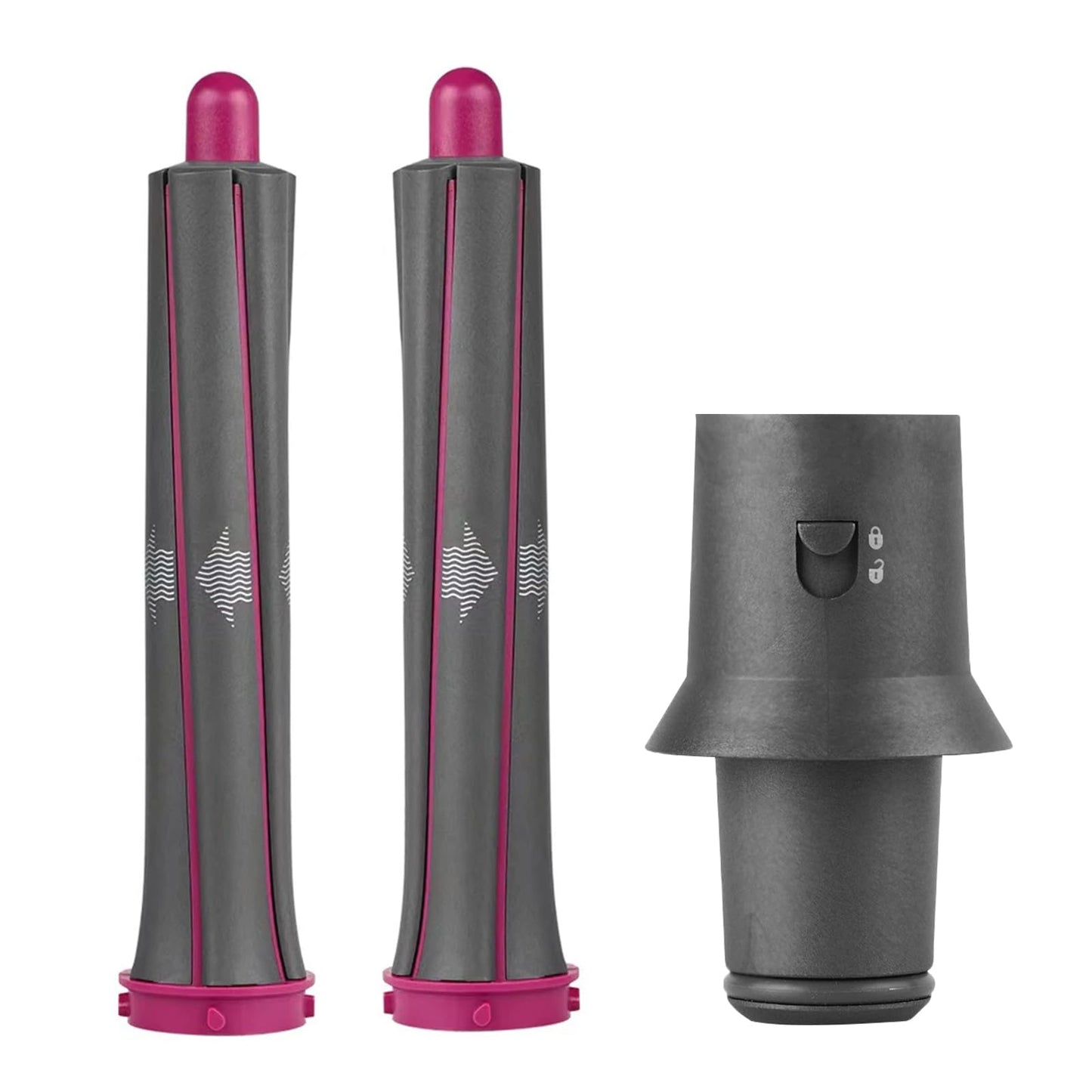 1.2 Inch/30MM Long Hair Curling Iron Barrels for Dyson Airwrap HS01 HS05 Attachment Parts Hair Tool, with Adaptor for Dyson Hair Dryer Converting to Airwrap Styler, 1 Pair