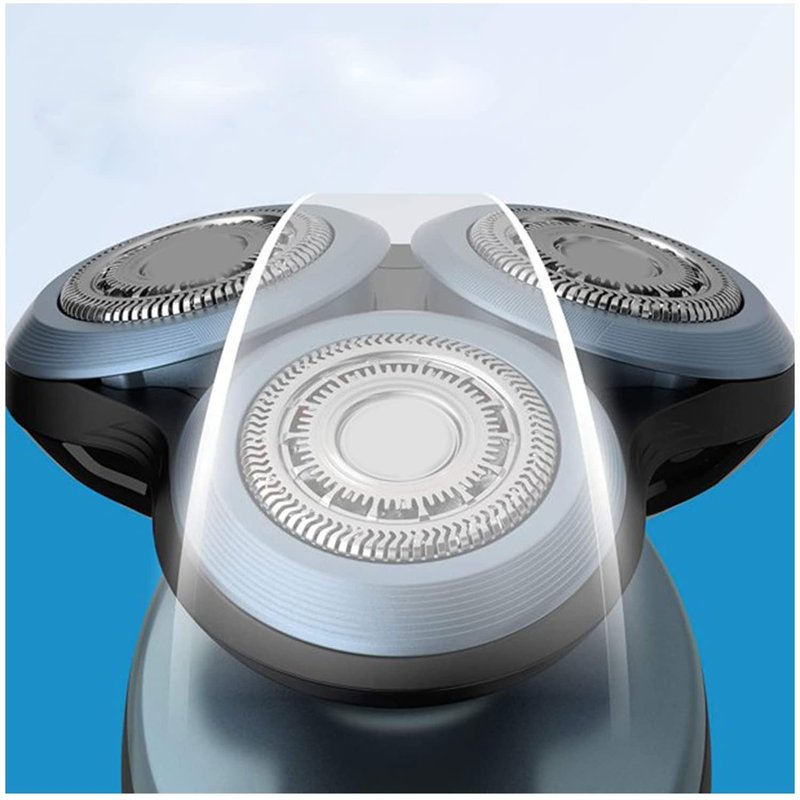 Gleway SH60 Replacement Heads Compatible with Philips Series 6000 S6xxx, S6880/81, S6810/82, S6850/85,Compatible with Norelco Shaver Cleaning Brush S6xxx Series 6Pcs with Cleaning Brush