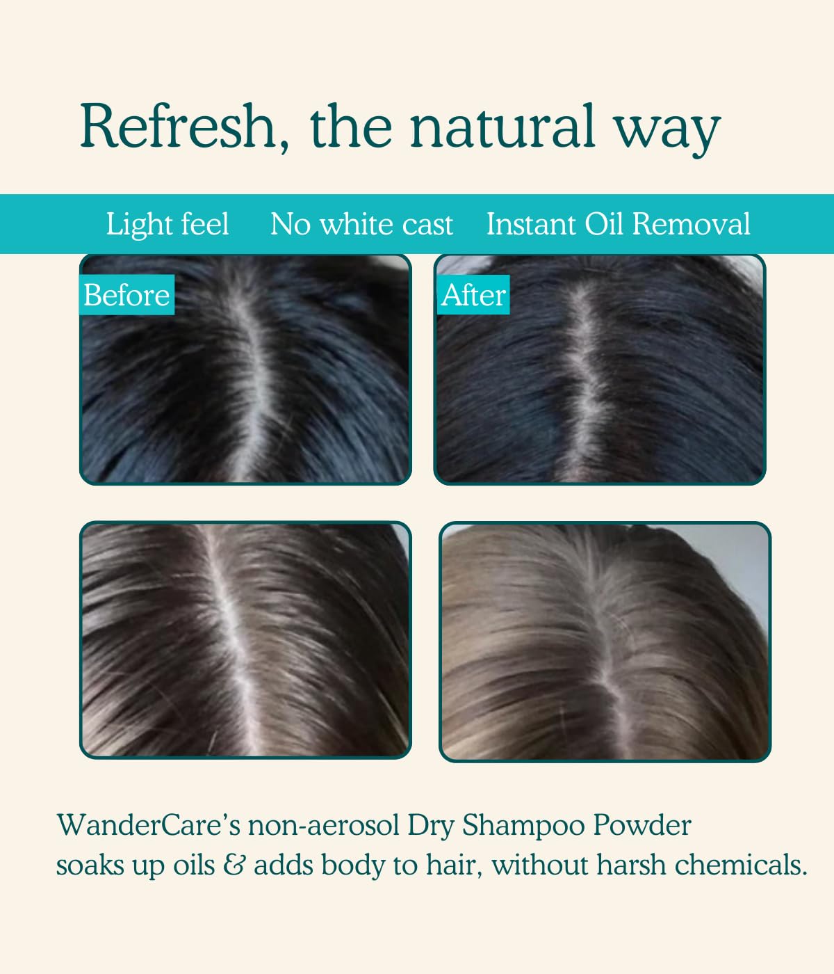 Dry Shampoo Powder - Non-Aerosol Formula for Instant Volume & Refresh | Travel-Friendly | Sunny Citrus Scent