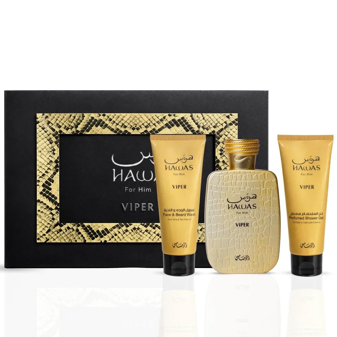 Hawas For Men Eau De Parfum Spray - Long Lasting Arabian Fragrance | 100ML (3.4 Oz) - Perfect for Daily Elegance & Special Occasions