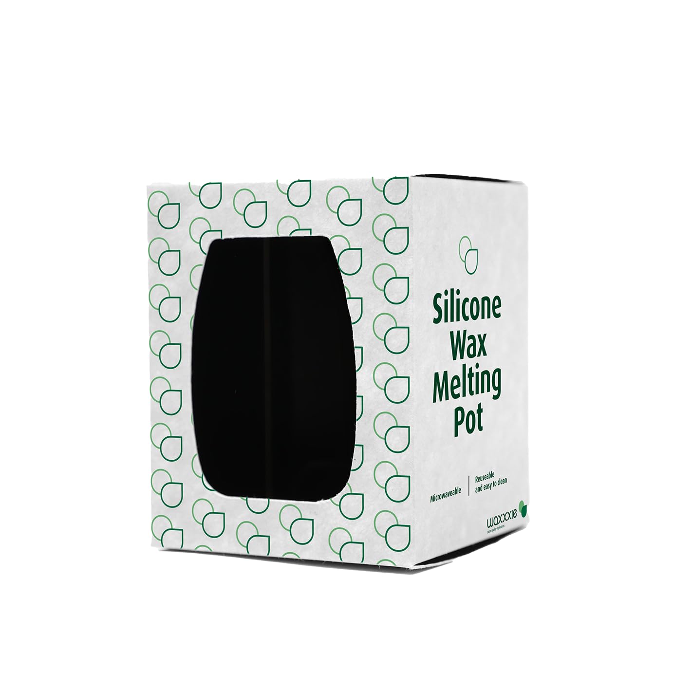 Waxxxie Black Silicone Cup - Melt your Hard Wax Beads Evenly and in a Matter of Minutes with this Home Waxing Essential