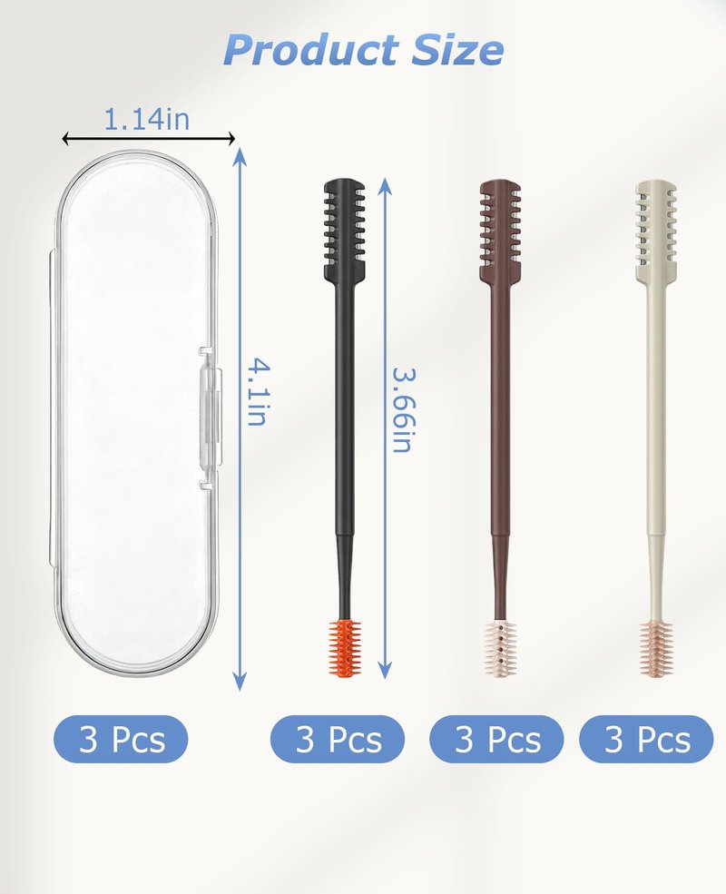 Waaqkid 9 PCS Nasal Hair Cutter for Women Men, 2-in-1 Manual Nose Hair Trimmer with Case