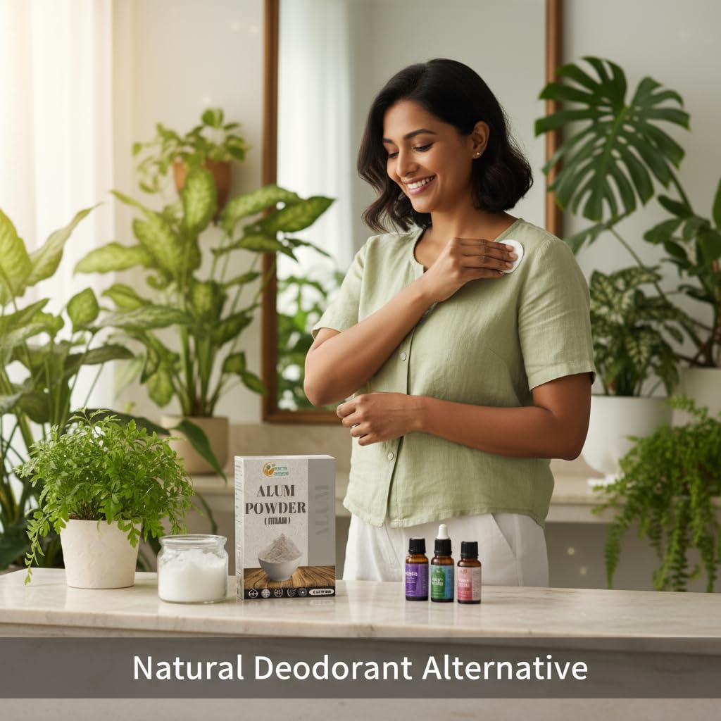 Herbs Botanica Alum Powder, Potassium Alum Fitkari Granulated Powder, Natural and Pure, 2 oz – No Additives, Multi-Use Baking & Household Essential Pure