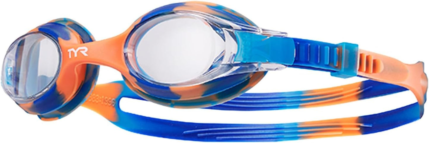 Swimple Tie-Dye Kids' Swim Goggles - Comfortable Fit & UV Protection | Adjustable Strap