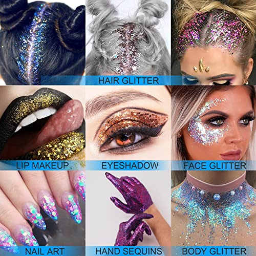 Illusion Purple Holographic Body Glitter Gel - 1.35oz for Festivals