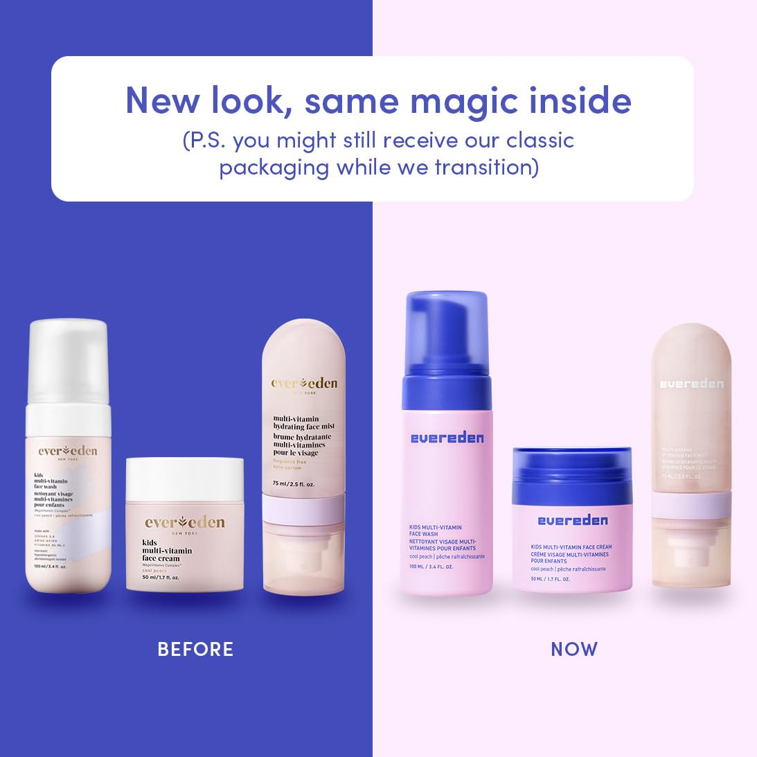 Kids Multi-Vitamin Hydrating Face Mist & Cream Set | Vegan Skin Care for Ages 6+ - Moisturizing & Refreshing