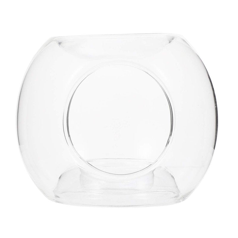 Uonlytech Clear Glass Tealight Holder Essential Oil Burner Wax Candle Tart Burner Warmer Diffuser Aroma Candle Warmers Decoration