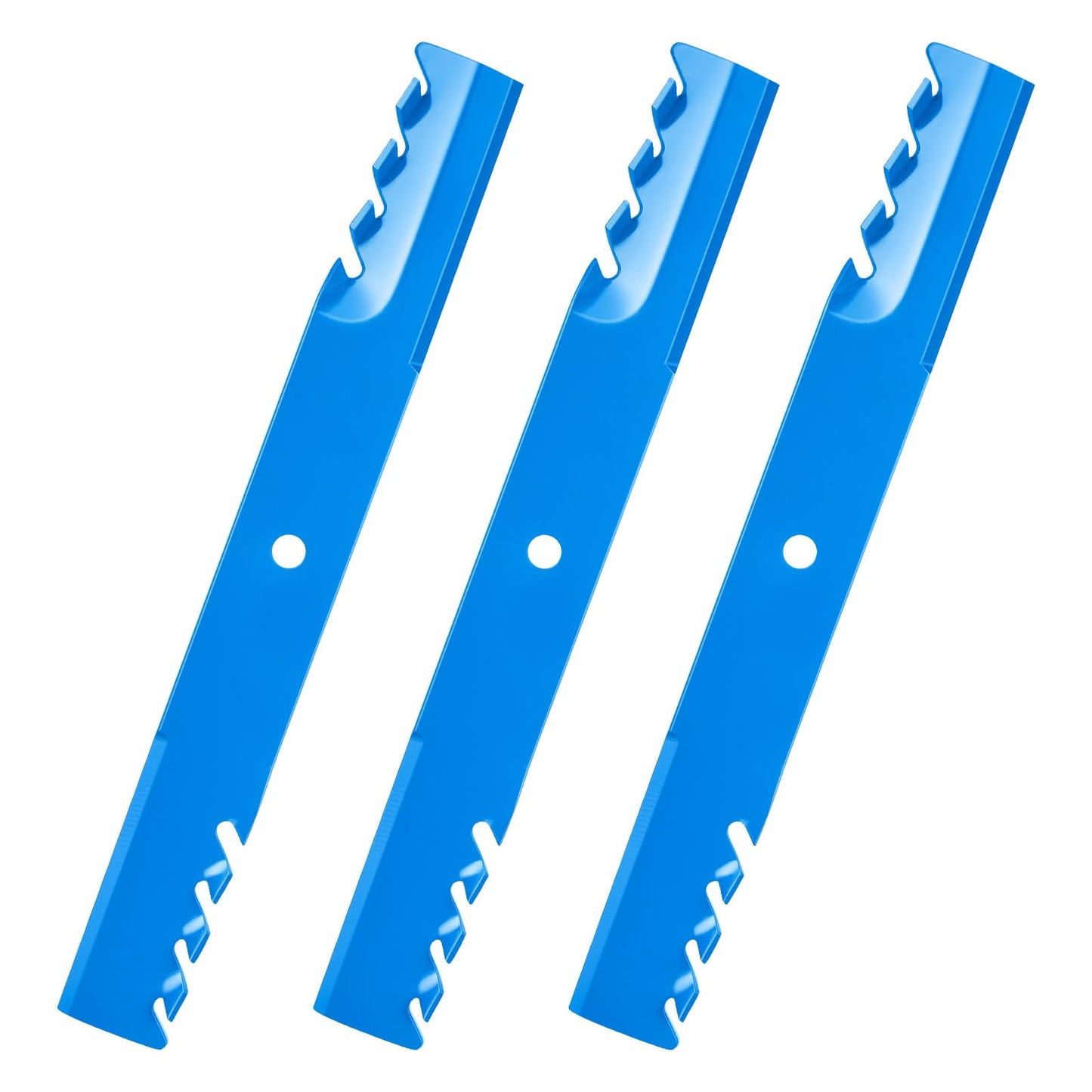 Aeagle Toothed Mower Blade for Husqvarna Scag Ferris 61" Deck 483318 48111 482879 1520842 539101733 112111-03 823006 79-117 794859 7075770 1520842 Bobcat Bunton, High Lift, 3 Pack (Blue)