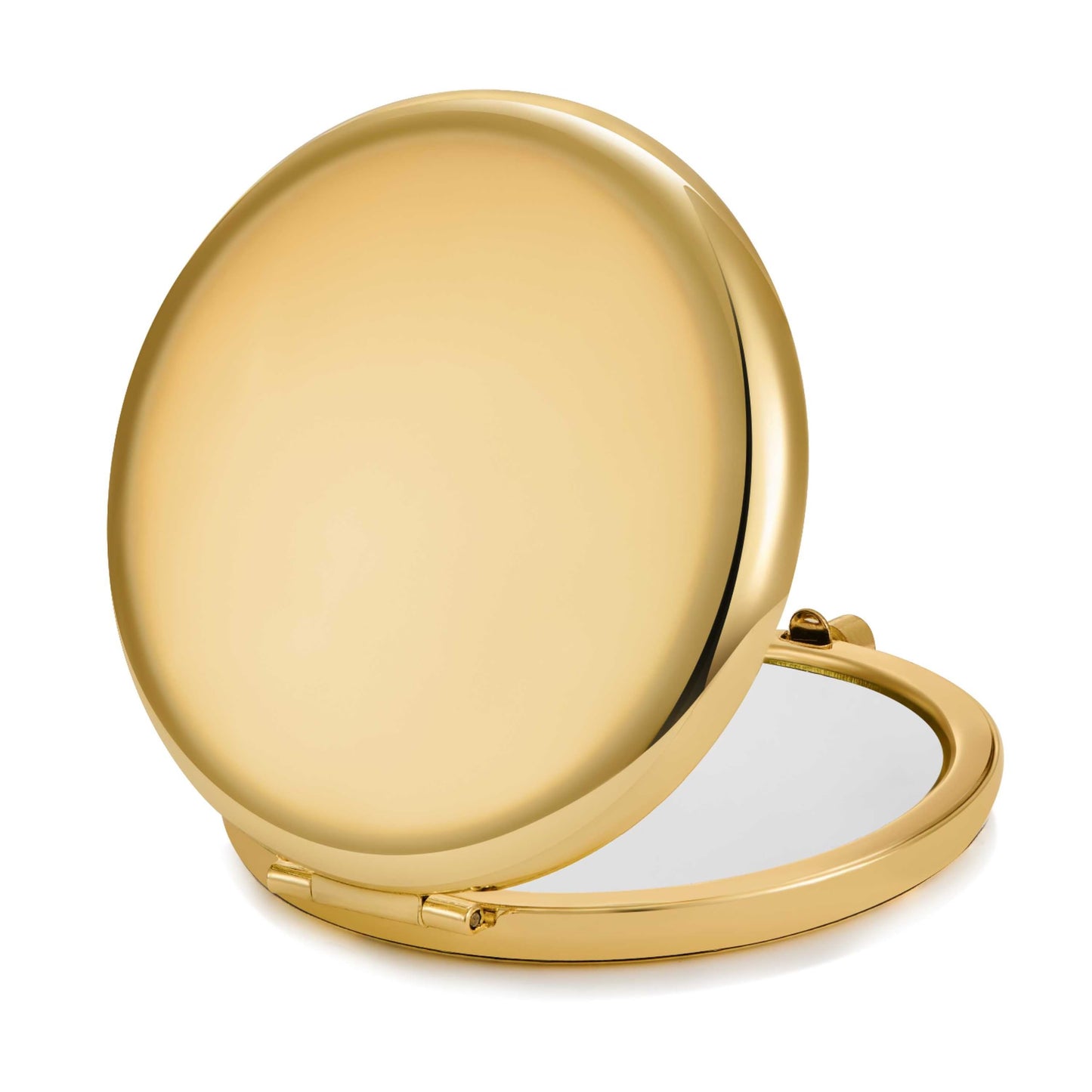Daricano Compact Mirror for Purse, Metal Round Shell, Double-Sided 1X/2X Magnifying, Portable Travel Small Makeup Mirror, Mini Pocket Mirror, Gold,24 Packs
