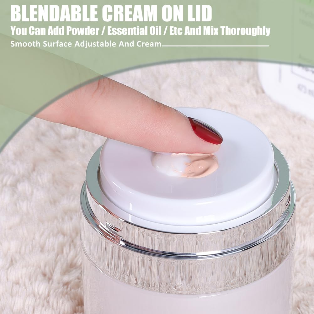 Airless Pump Jar - 1 oz Vacuum Dispenser for Cream | Leak-Proof Travel Lotion Container - Multi-Purpose (2 Pack)