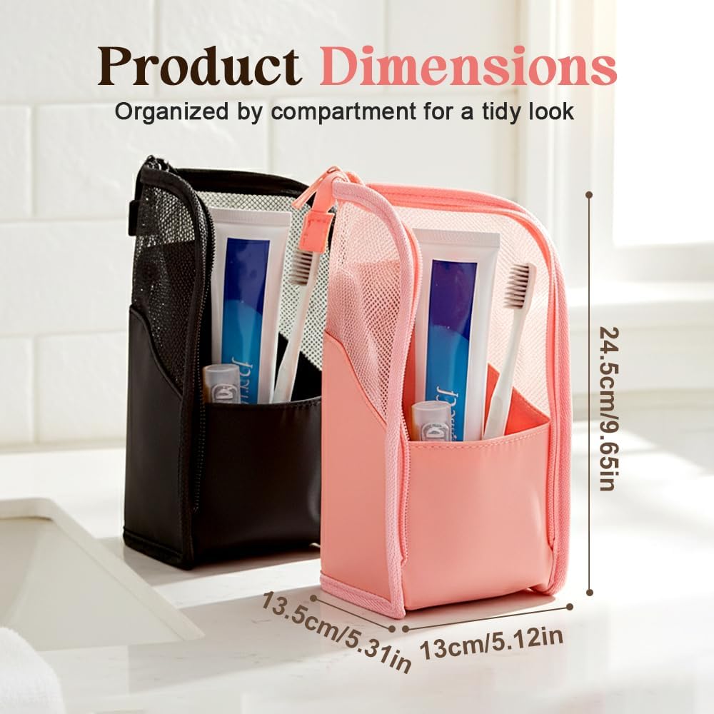 Portable Lightweight EVA Mesh Toiletry Bag - Large Capacity, Water-Resistant & Foldable Design | Black