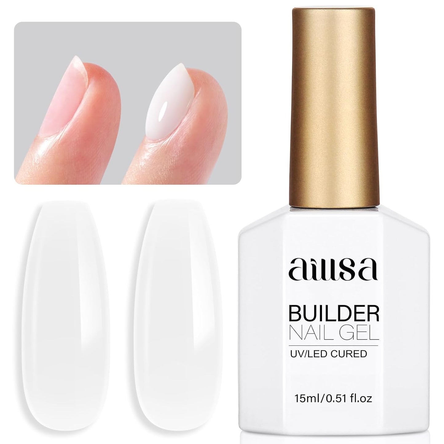 AILLSA Gel Nail Polish - Base & Top Coat for DIY Nail Art | Long-Lasting, High Gloss Shine, 0.51 Fl Oz