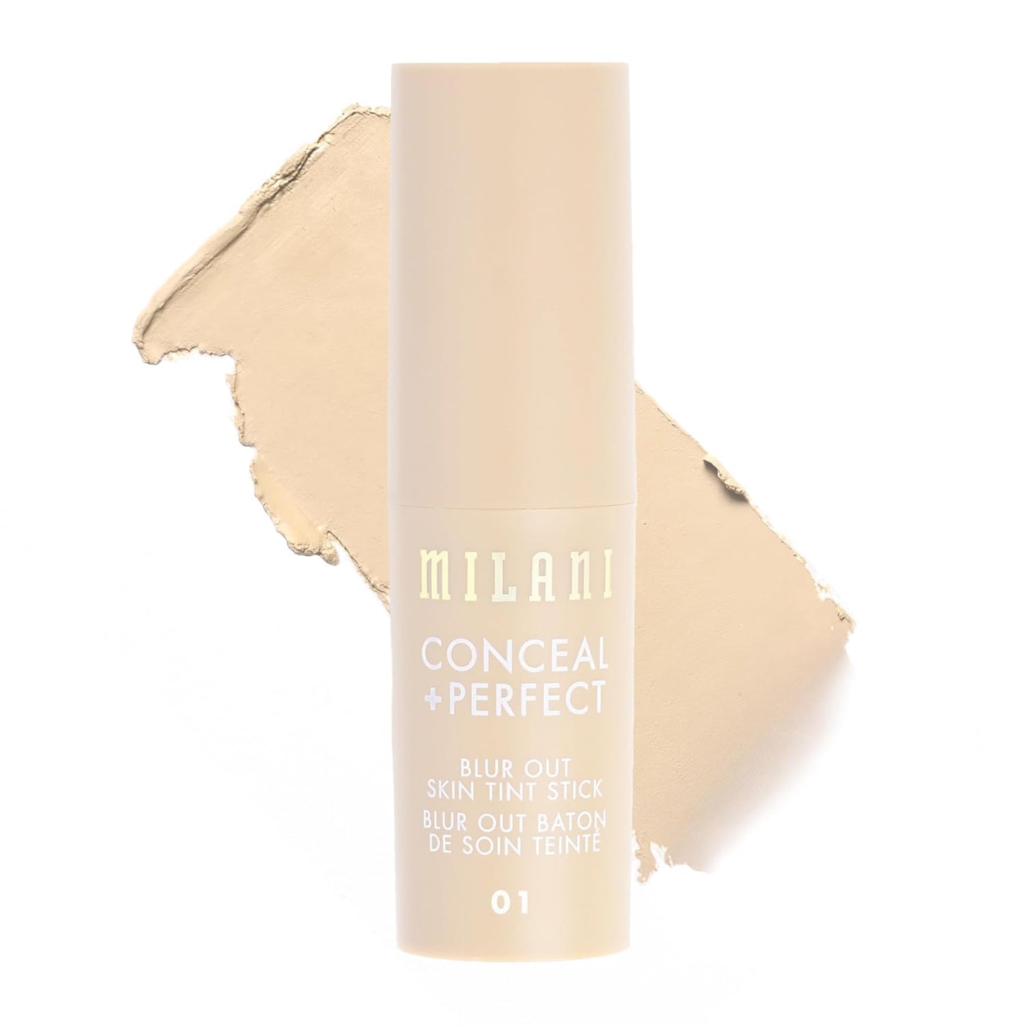 Milani Conceal + Perfect Blur Out Skin Tint Stick - Lightweight Tinted Moisturizer with Vitamin C & E | Soft Matte Finish 02-Fair Neutral