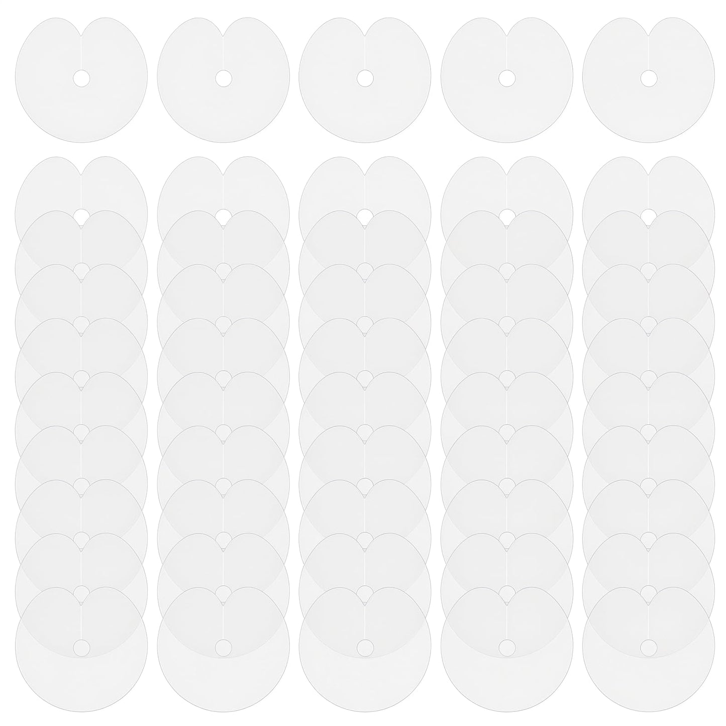 50 Pcs Heat Shield Guards for Hair Extension Circular K Tips Hair Extensions Tool Single Hole Round Spacer Template Clips Clear Fusion Keratin Glue Protector Templates for Hairs Extensions