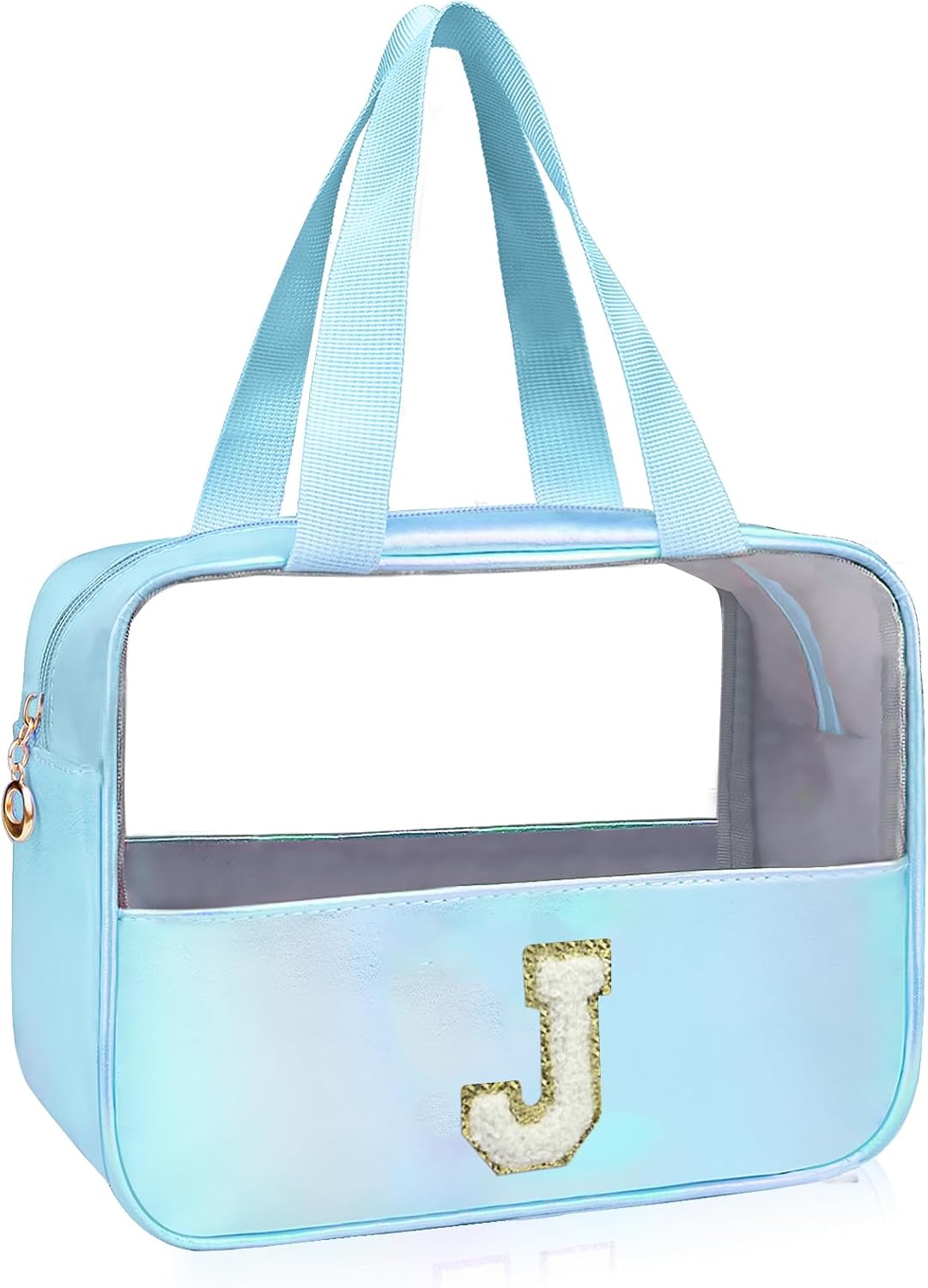 Personalized Pink Clear Makeup Bag - Large Cosmetic Organizer for Travel | Ideal Gift for Women & Girls