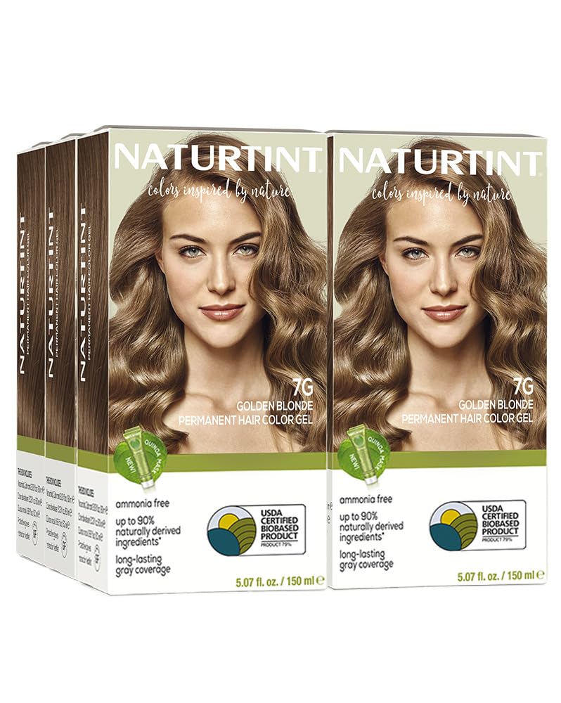 Naturtint 7N Hazelnut Blonde Permanent Hair Color | Ammonia-Free, Vegan, 100% Gray Coverage, Long-Lasting Results