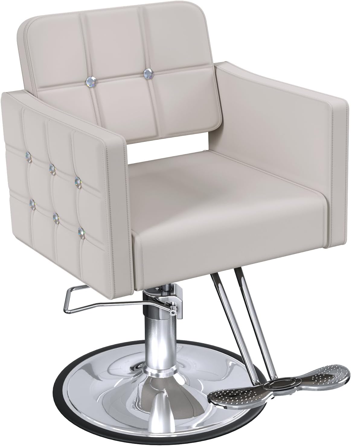 Reclining Salon Chair - Adjustable Barber Chair with 350LBS Hydraulic Pump | Black, 135° Recline for Beauty & Tattoo Studios