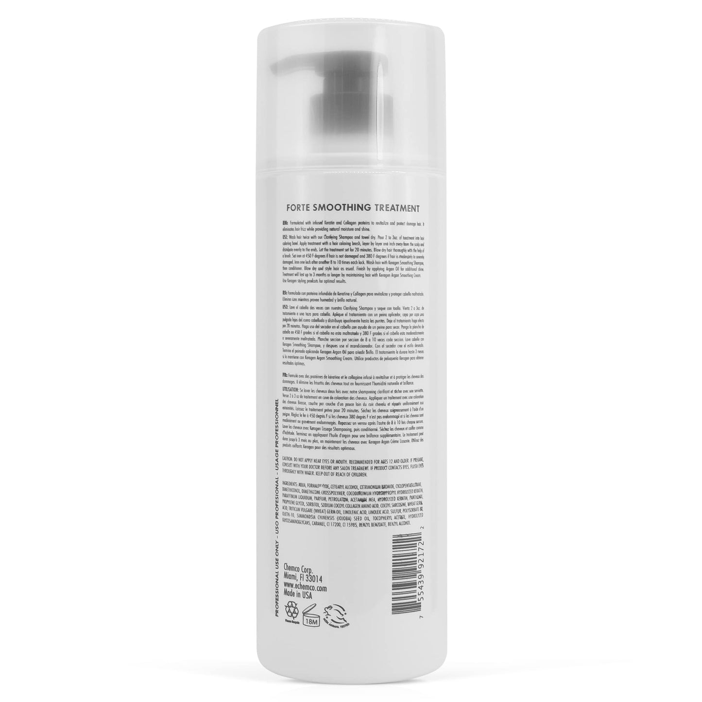 KERAGEN FORTE Professional Smoothing & Repair Treatment | Salon-Grade Transformation System | Conquers Resistant Hair for Unparalleled Frizz Elimination & Lasting Hair Transformation 32 Oz
