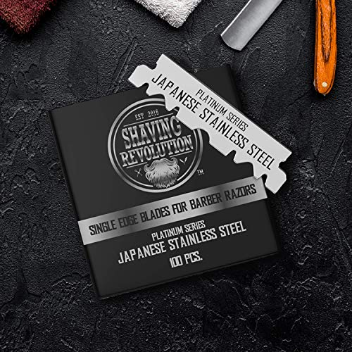 Shaving Revolution Single Edge Barber Razor Blades, 200 Count