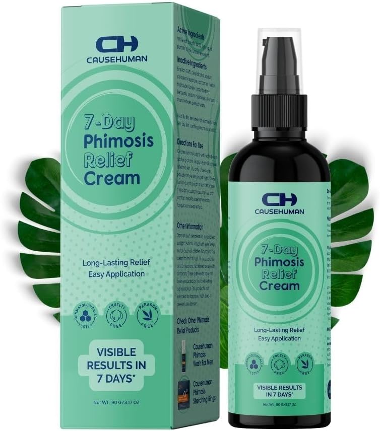 Phimosis Relief Cream - Steroid-Free Treatment for Fast Home Relief | 3.16 fl oz (90g) - No Irritation