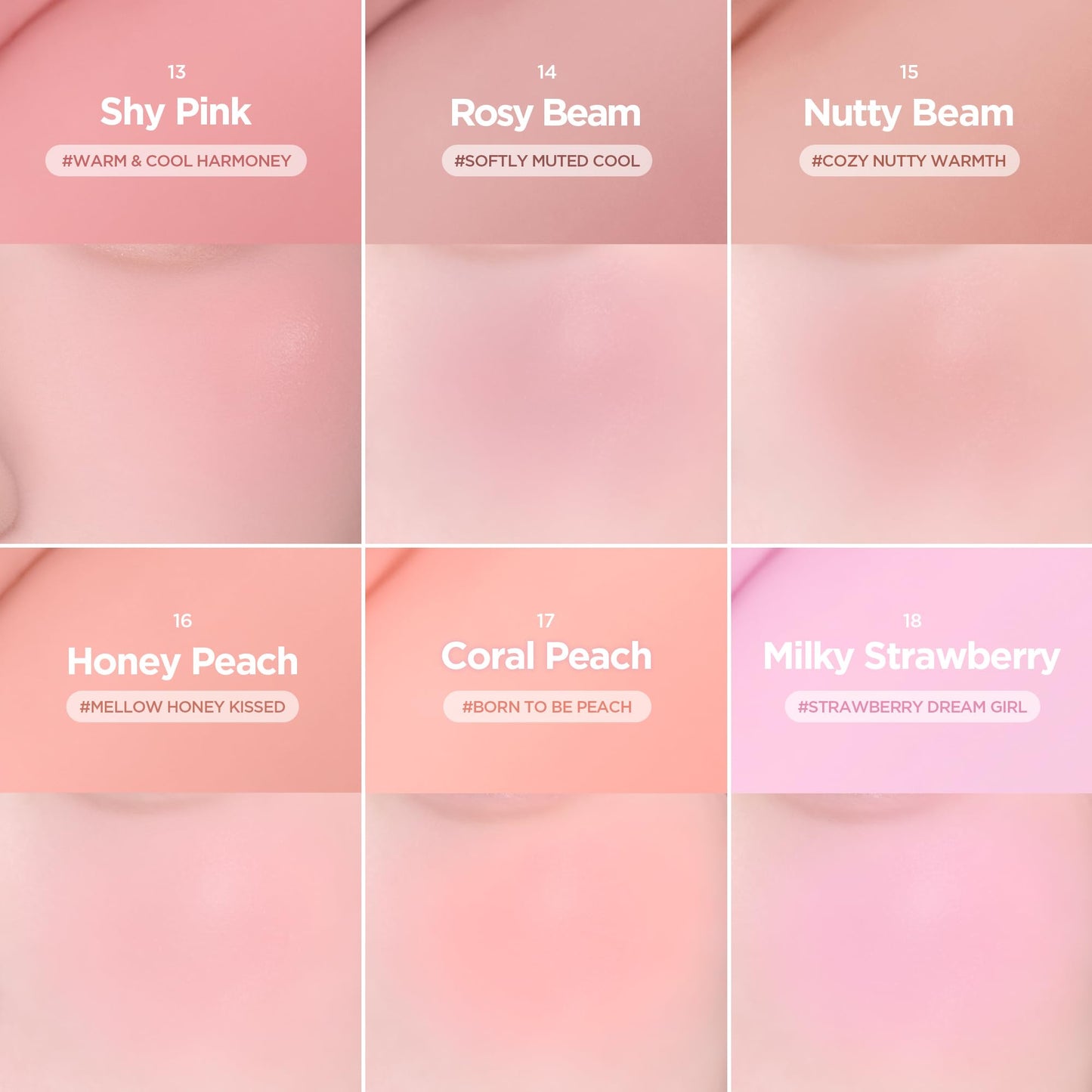lilybyred Luv Beam Cheek Balm | Heart-Shaped Korean Cream Blush, Semi-Matte Finish, Long-Lasting, Blendable & Buildable, Soft Creamy Texture, Lightweight, Natural Flush, 0.12 oz. (14 Rosy Beam)