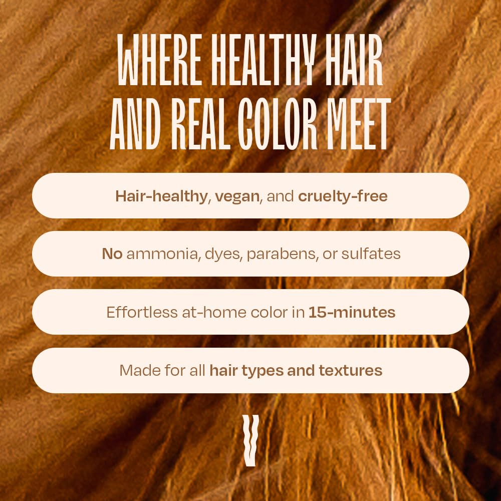 Overtone Daily Color Depositing Conditioner - Golden Brown | Hydrating Vegan Formula with Shea, Coconut & Avocado Oils, 4.5oz