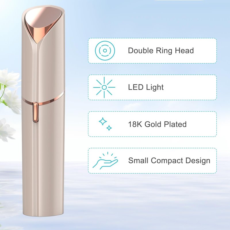 Facial Hair Removal for Women - Electric Painless Hair Removal Tool for Face, Lip & Chin, USB Rechargeable