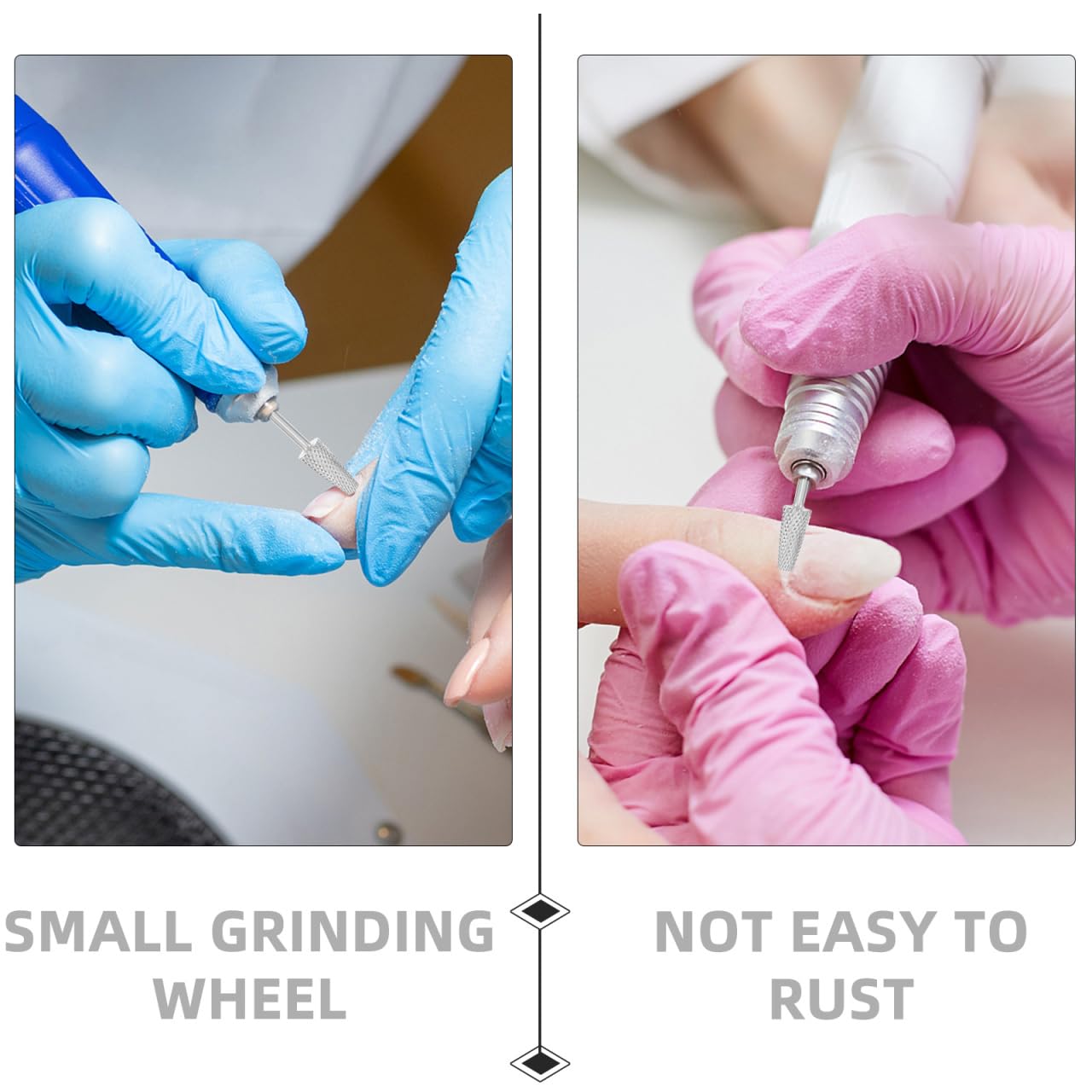 POPETPOP Nail Art Polishing Grinding Heads 2-Pack 1.57 Inch Manicure Drill Bits for Nail Reshaping and Dead Skin Removal Lightweight Handheld Grinding Tools