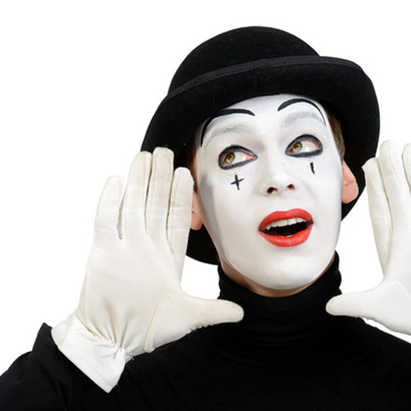 Clown White Face Body Paint Stick - 1.06 Oz Foundation Cream for Halloween, Joker, Zombie & Special Effects Makeup | White & Black