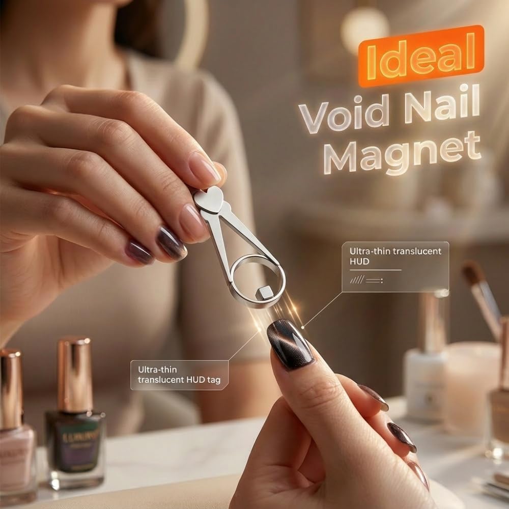 Cat Eye Nail Magnet Tool - Ring Shaped Hollow Design for DIY Nail Art | Portable & Easy to Use