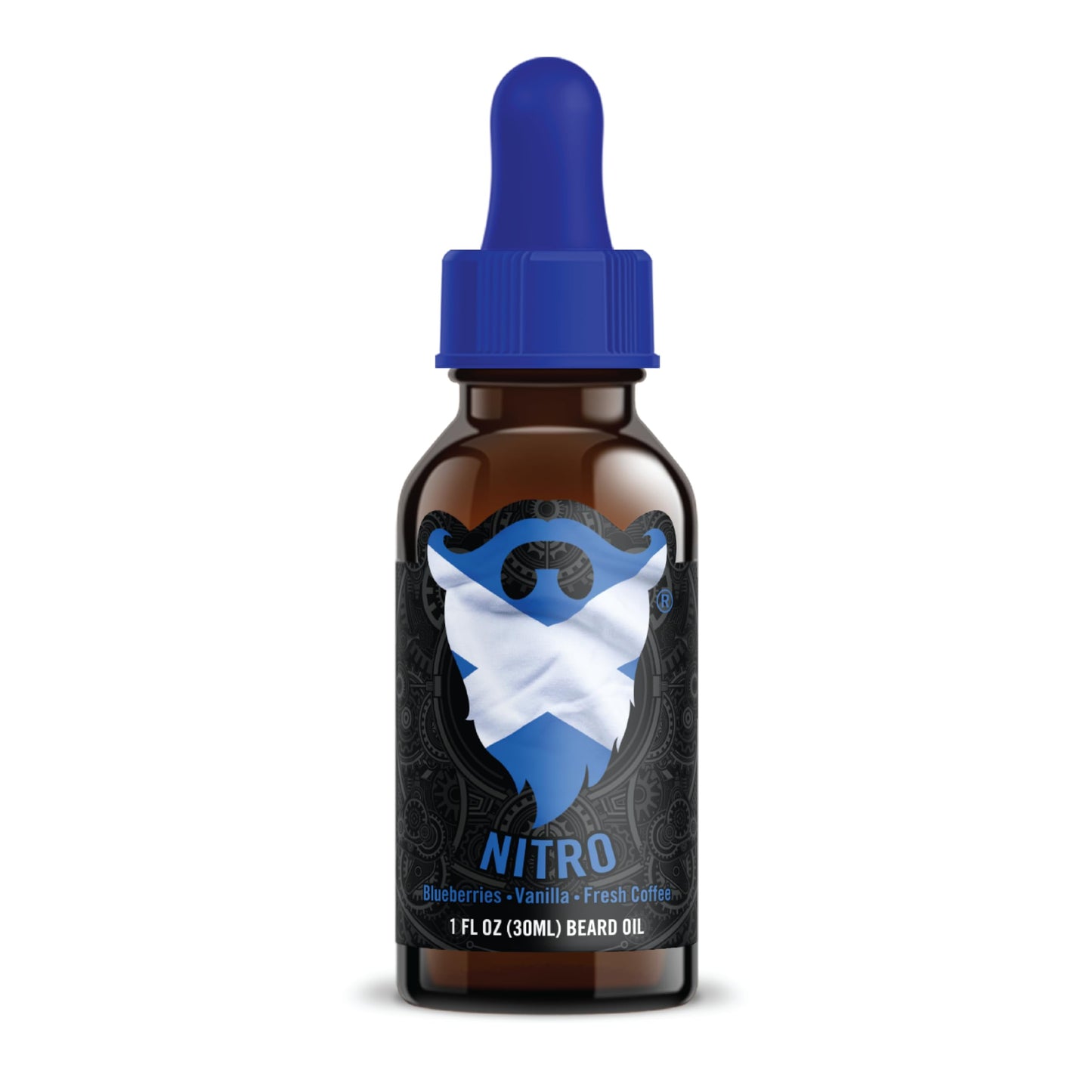 Beard Octane Beard Oil for Men – Nitro (Blueberries, Vanilla, Coffee) – Softens & Conditions Dry Beards With Argan & Jojoba – 1oz