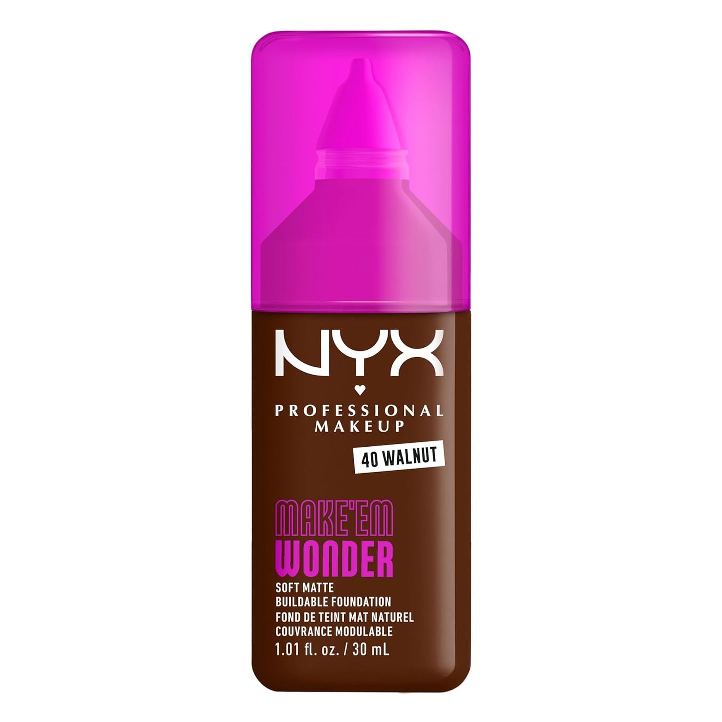 NYX Professional Makeup Liquid Foundation - 24HR Soft Matte Finish, Buildable Full Coverage | 12 Natural