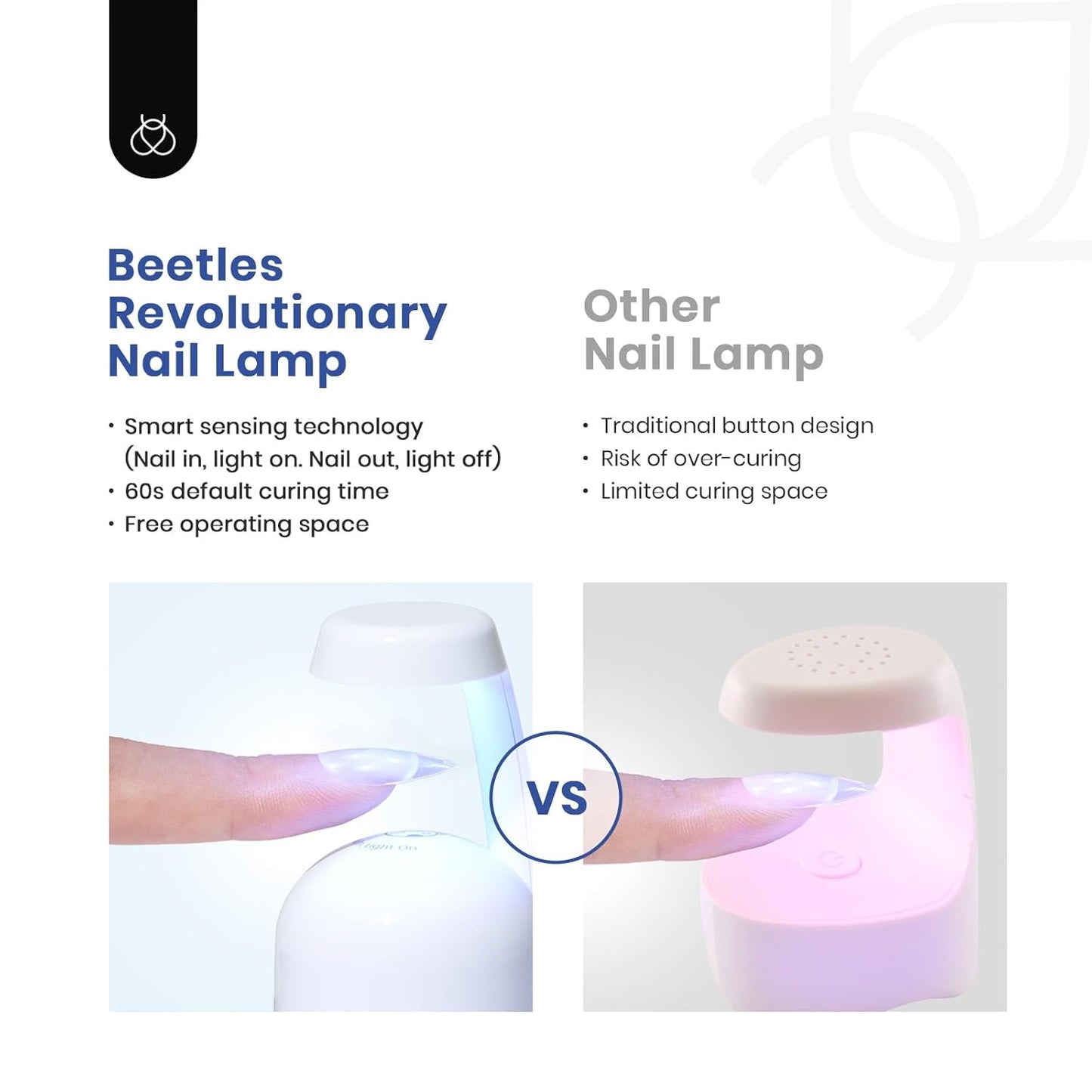 Beetles Gel Nail Kit - 504pcs Almond Short Nail Tips with 9-in-1 Glue & Mini LED Light | DIY Acrylic Press-On Set for Women & Girls