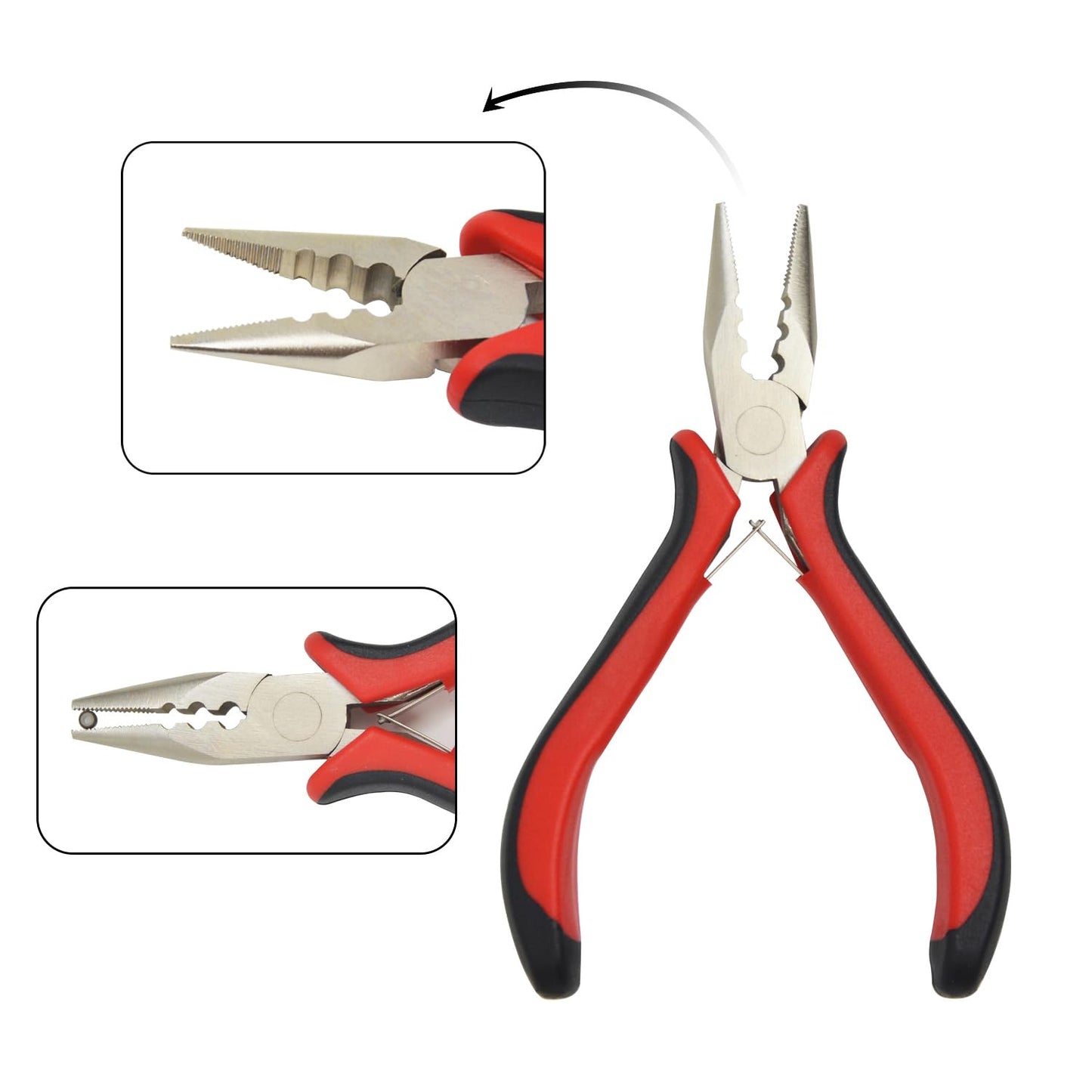 Hair Extensions Pliers 3 Holes Mini Opener Removal Tool for Micro Nano Ring Hair Extensions