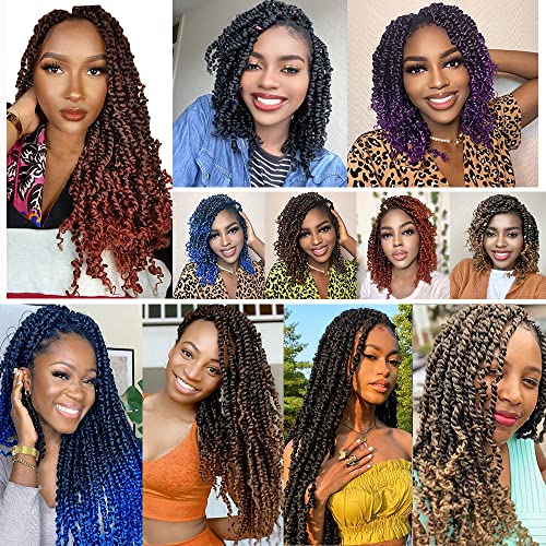 Umylar 18 Inch Pre-Twisted Passion Twist Crochet Hair - 8 Pack Set