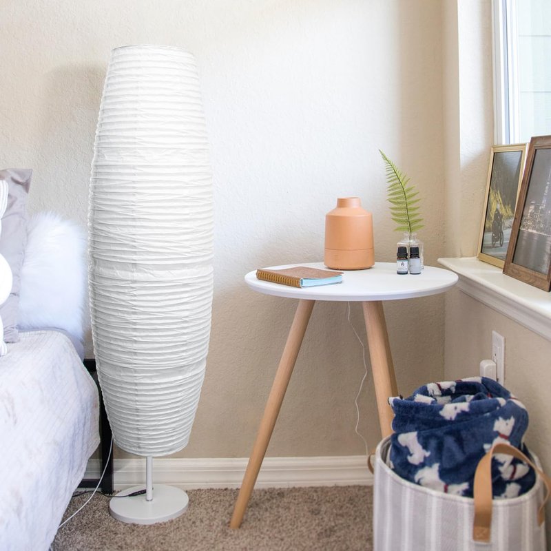 Uonlytech Paper Floor Lampshade Light Accessories: Diploma Floor Lamp Shield Japanese Style Standing Lamps for Living Room Contemporary Floor Lamp Cover