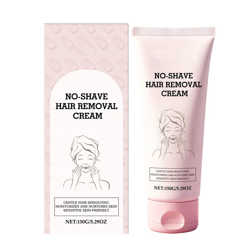 No-Shave Hair Removal Cream, Gentle Hair Dissolving Formula with Calcium Thioglycolate, Panthenol and Shea Butter, Sensitive Skin Friendly, 150g/5.29oz